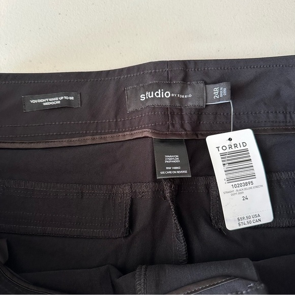 NWT Torrid Studio Standard Millennium Stretch Straight Leg Pants Trousers Black - Picture 5 of 9